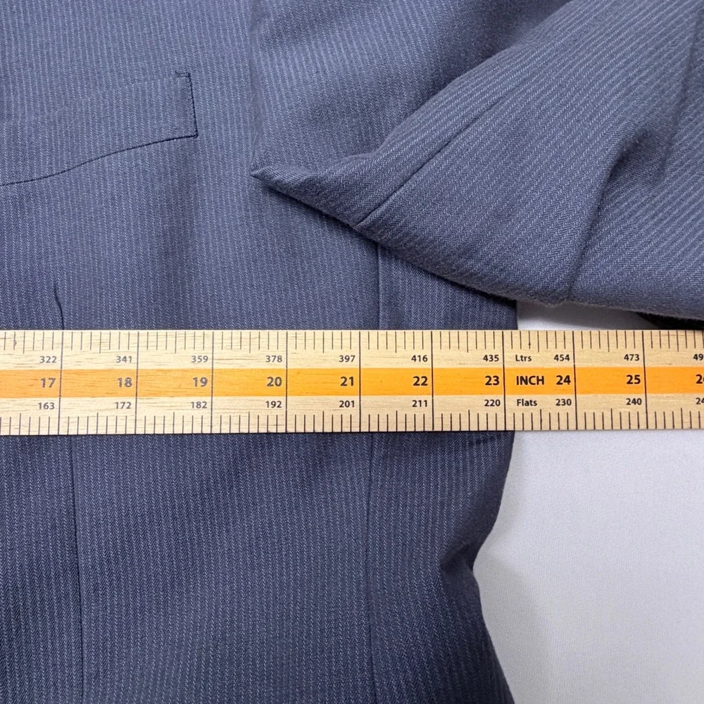 Jos. A. Bank Mens 46R Navy Blue Cotton Wool Blend Micro Stripe Sport Coat Blazer